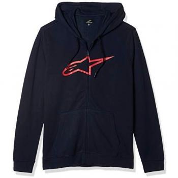 Sweat à capuche zippé bleu navy rouge Ageless