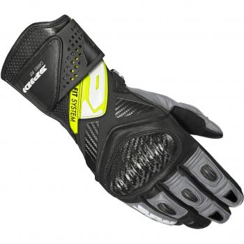 Guanti Spidi CarboFit Moto M Nero Grigio Giallo