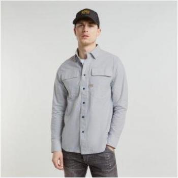 Camicia A Maniche Lunghe G-Star CPO Regular Fit Blu Ash / Latte XL