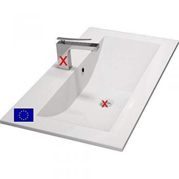 Eckiges Waschbecken 80 x 45 x 15 cm – EU-Herstellung