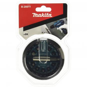 Makita B-28911-6 Multi-Coloured Screwdriver Bit Disc Set of 28 Pieces