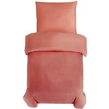 Parure Letto Singolo WAVVE 140x200 cm con Federa 80x80 – Microfibra Rosa