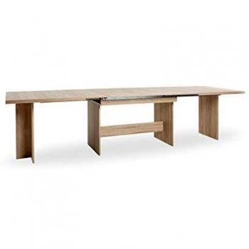 ANCONA Table à manger XXL extensible 8 à 12 personnes classique décor chêne sonoma