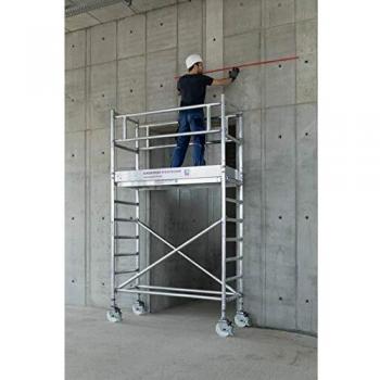 Alu-Rollgerüst mit Plattformen im 2m-Abstand, Größe 0,75 m x 2,45 m