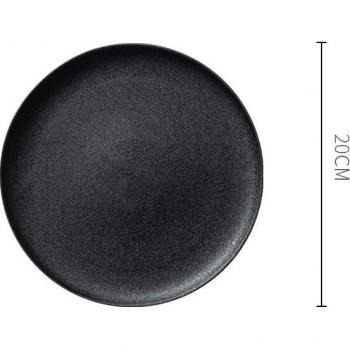 Black Frosted Ceramic Breakfast Dish