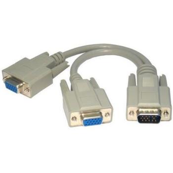 Cables Direct 0.2m SVGA Verzweigungskabel 1x M zu 2x F