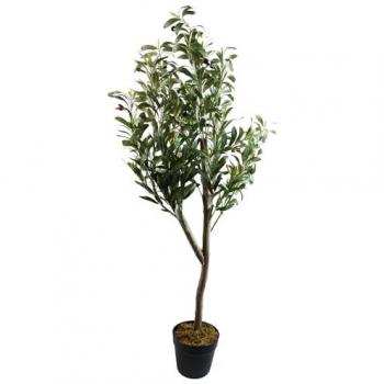 Leafy 120cm Olive Tree with Realistic Wooden Trunk