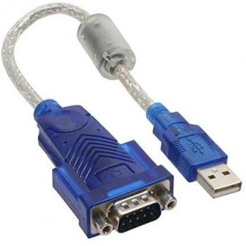 InLine USB 1.1 zu (Sub-D 9, 20 cm) Adapter, Blau