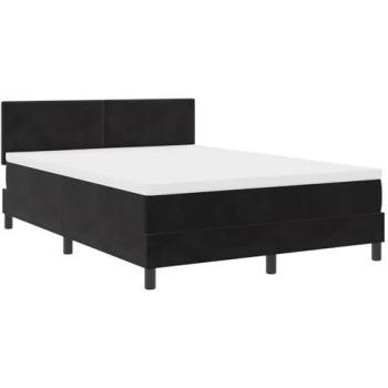 VidaXL Luxuriöses Boxspringbett Schwarz 140x190 cm mit Matratze