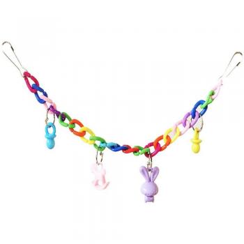 Jouets colorés pour oiseaux avec perles et formes variées