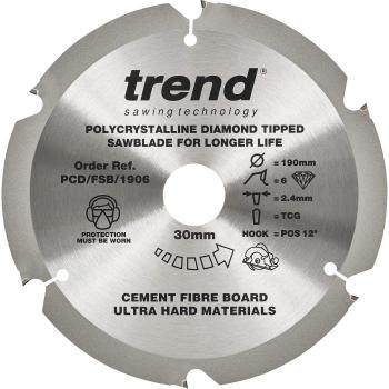 Trend PCD Cement Fibreboard Cutting Saw Blade