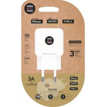 Cargador de Pared Tech One Tech TEC2251/ 1xUSB Tipo-C/ 20W
