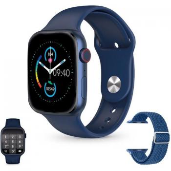 Smartwatch Ksix Urban 4 con Correa Trenzada Intercambiable de Nylon Azul