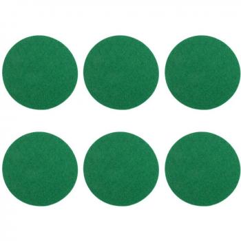 MagiDeal Air Hockey Table Felt Pushers 6 Pack Green 94mm