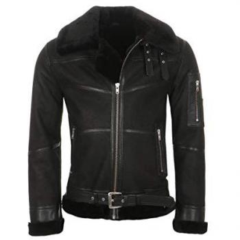Hollert Merino Schaffell Fliegerjacke B16