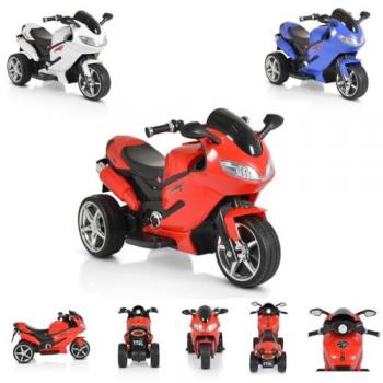 Moni Elektromotorrad Comet HZBB-1188 für Kinder, drei Räder, rot, Musik, MP3