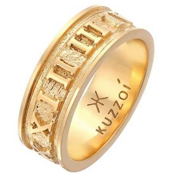 Kuzzoi Herrenbandring 925 Silber – klassische römische Zahlenschrift