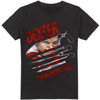 Black Blood Never Lies 4XL Mens T-Shirt by Dexter