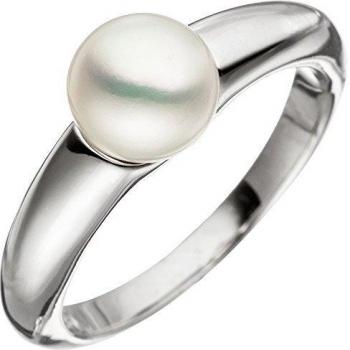 JOBO Perlen‑Silberring für Frauen – 1 Perle, 925 Sterling, Größe 50