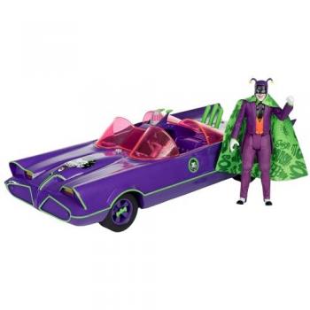 Figurine DC Retro Batman 66 : Batmobile et Joker (15 cm, Gold Label)