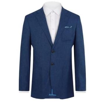 Men's Dobell Navy Structured Jacket, Size 44R