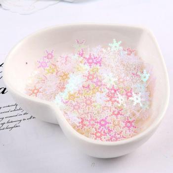 White Snow Sequin 10g Bag 8mm 10mm for Christmas Crafts