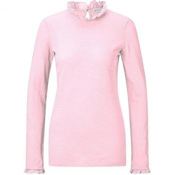 RICH & ROYAL Damen Langarmshirt Rosa Größe M 2407 O Slub F L