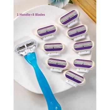 Shaver Femme 1 Manche + 8 Lames de Sécurité