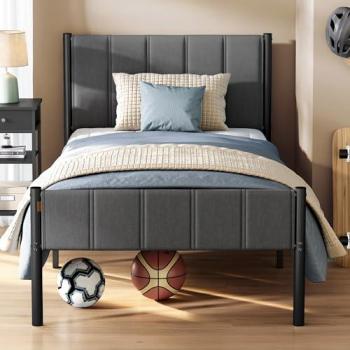 Contemporary Metal Bed Frame & Upholstered Headboard – Simple Build
