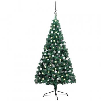 Albero di Natale Artificiale Preilluminato con Palline