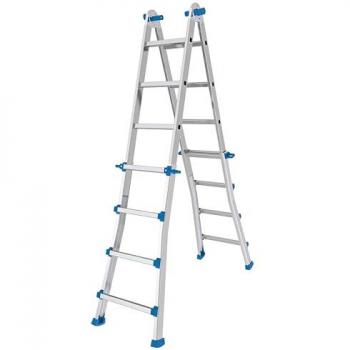 Scala telescopica in alluminio Colombo Eiffel 4+4, altezza max 360 cm