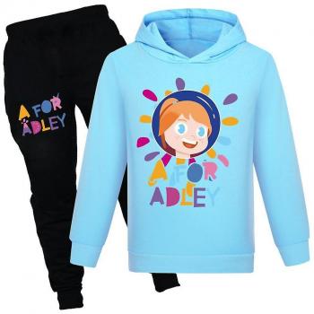 Capuche Longue Sweat avec Pantalon Bleu Clair 9‑10 ans