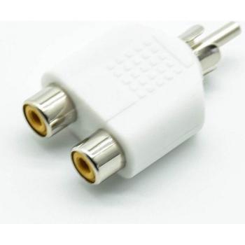 4-Pack RCA Y Splitter AV Audio Video Adapter (1 Male to 2 Female)