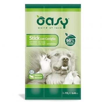 OASY SNACK DOG STICK CON CONIGLIO 12 X 3 GR