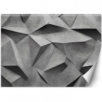 Papier peint Abstrait 3D Formes Grises 100x70
