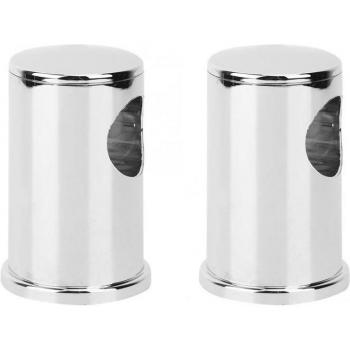 Support réglable de douche coulissant, ABS blanc/argenté (2 pièces)