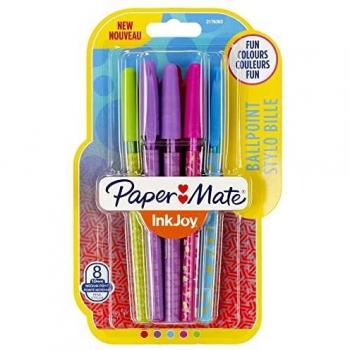 Bolígrafos Paper Mate InkJoy 8 Colores Envueltos