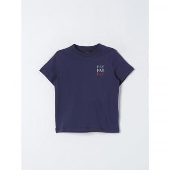 Camicia Fay Junior in Cotone Blu 8