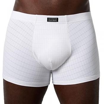 Bruno banani Herren Trunk Weiß Mikrofaser unifarben