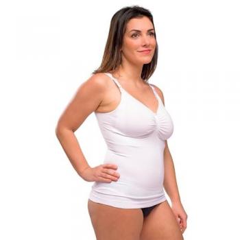Top d'allaitement gainant blanc – Version Anti‑glissade