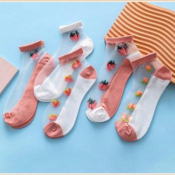 Chaussettes Élégantes Élastiques Fraise