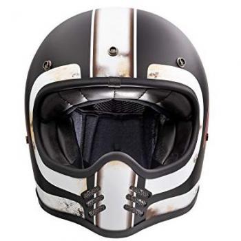 Casco Moto Integrale Premier MX DO92 Old Style Nero/Bianco/Rosso M