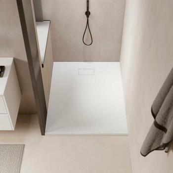 Receveur de Douche Piatto 80x150 cm – SoliCast® Ardoisé Blanc