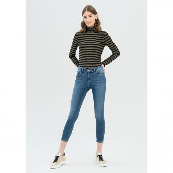 Denim Skinny Push-Up Jeans Lavaggio Medio