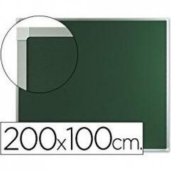 Pizarra verde Q-connect mural marco de aluminio 200x100 cm sin repisa KF03587