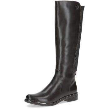 Botas de tacón cuadrado CAPRICE, marrones, cuero y textil, talla 39