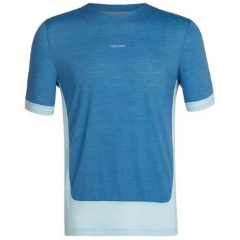 Top sportivo a manica corta Blu Icebreaker Zoneknit Uomo