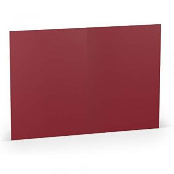Doppelkarte B6 Rot 100er Set