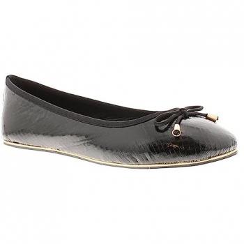 Miss Riot Iris Girls Slip On School Shoes Black