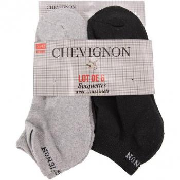 Pacchetto 6 paia di calzini in cotone multicolore taglia 39-46 CHEVIGNON
